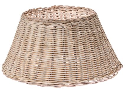 Jupe De Sapin De Noël Flocon Rotin Marron Clair 47 Cm