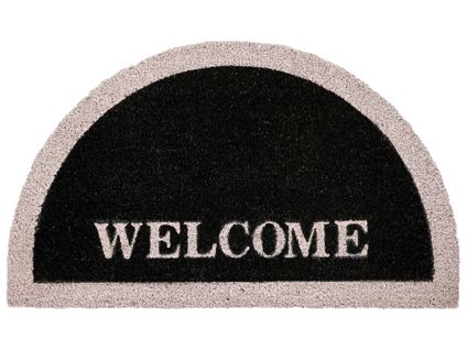 Paillasson Buhi Noir 45 X 75 Cm Texte Fibre De Coco