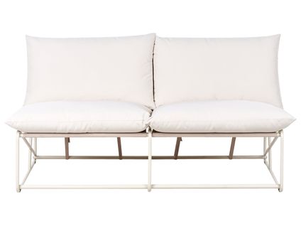 Canapé De Jardin 2 Places Pico Métal Beige Clair