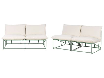 Ensemble De Canapés De Jardin 4 Places Pico Métal Vert