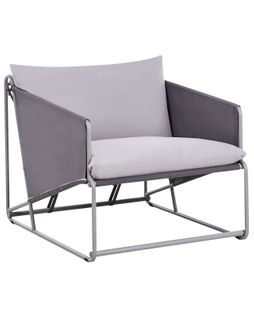 Chaise De Jardin Avec Coussin Ponte Métal Gris