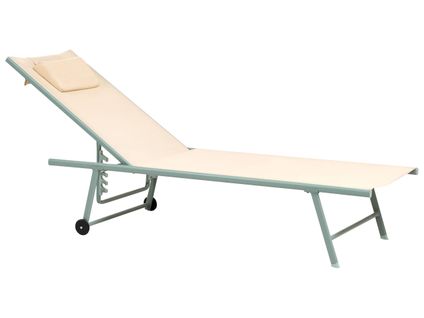 Lot De 2 Transats Soroni Métal Beige