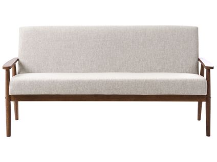 Canapé 3 Places Esrum Tissu Marron Foncé/gris