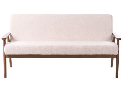 Canapé 3 Places Esrum Bouclé Marron Foncé/beige