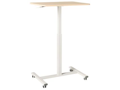 Bureau Réglable Manuellement En Hauteur Pour Ordinateur Portable Marron Clair/blanc  48 x 65 cm