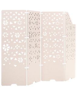 Séparateur De Pièce à 4 Panneaux Starry Beige Clair 240 Cm 180 Cm