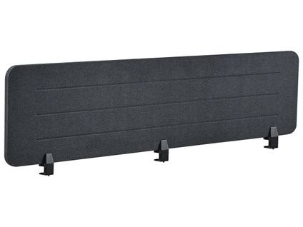 Séparateur De Bureau 180 X 40 Cm Gris Foncé Ziggy