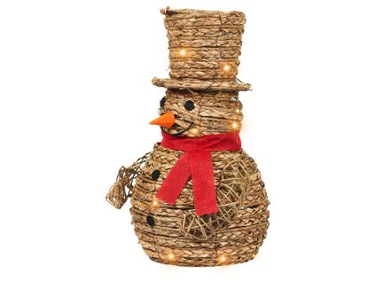Décoration De Noël LED Olafsvik Bonhomme De Neige 52 Cm Naturel
