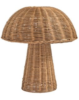 Lampe à Poser Champignon Alero Rotin Naturel