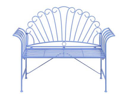 Banc De Jardin Cavinia 125 Cm Métal Bleu Clair