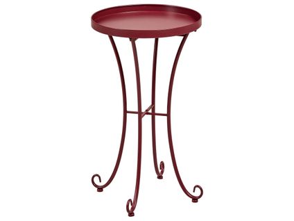 Table D'appoint Pour Le Jardin Cavinia 40 Cm 40 Cm Métal Rouge Bordeaux