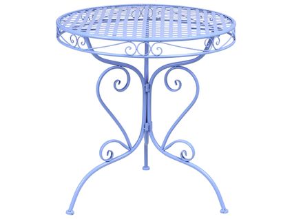 Table Bistrot Albinia 70 Cm 70 Cm Métal Bleu