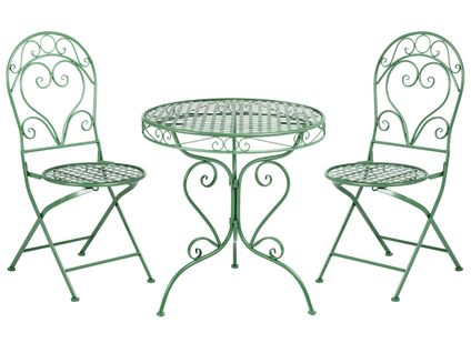Ensemble Pour Bistro Albinia Métal Vert
