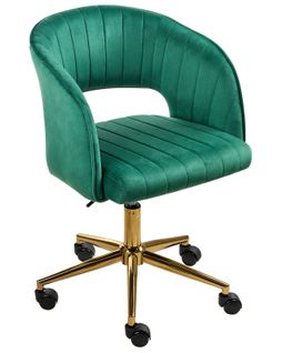 Chaise De Bureau Katonah Velours Vert