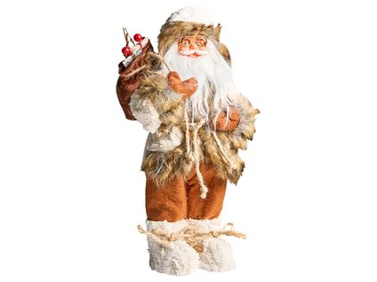 Décoration De Noël Svartevatnet Père Noël 37 Cm Marron/blanc