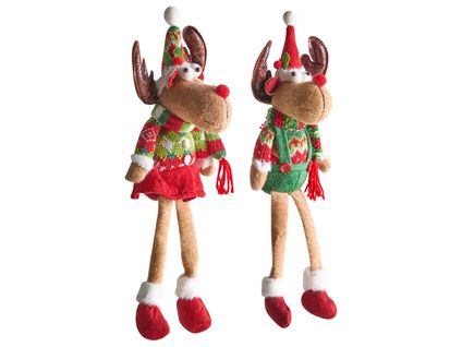 Lot De 2 Décorations De Noël Vatndalsvatnet Renne 38 Cm Multicolore