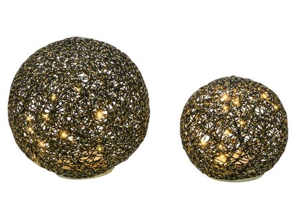 Décoration De Noël Bolmen Boule De Cristal 15/20 Cm Noir