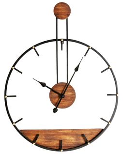 Horloge Murale Taugon 60 Cm Métal Noir