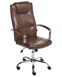 Fauteuil De Bureau Winner Cuir Pu Marron