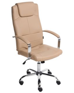 Fauteuil De Bureau Winner Cuir Pu Beige Sable