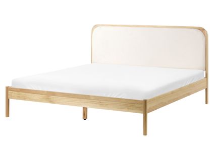 Lit Avec Sommier Bois De Pin Dosches 160 X 200 Cm Marron Clair