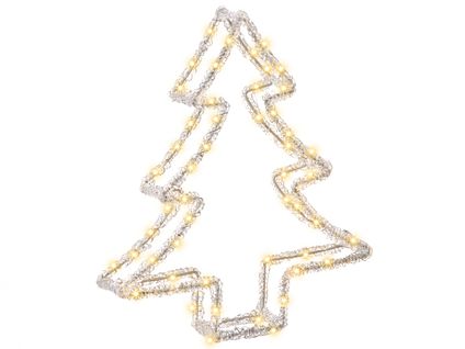Décoration Extérieure LED Olboan Arbre De Noël 34 Cm Blanc