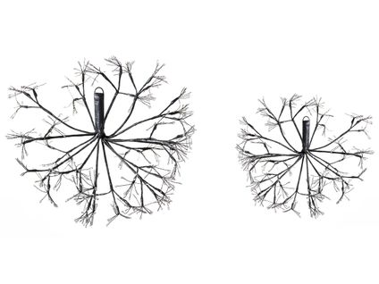 Lot De 2 Décorations Suspendues LED Racksta Gui 30/25 Cm Noir