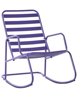 Fauteuil à Bascule De Jardin Turi Métal Bleu