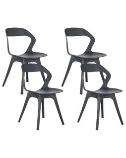 Lot De 4 Chaises De Jardin Lachania Noir