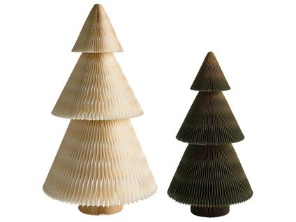 Lot De 2 Décorations De Noël Vefsna Arbre De Noël 90/122 Cm Beige/vert