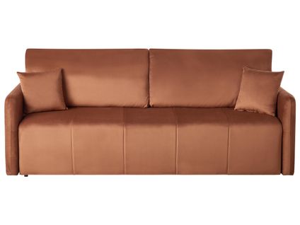 Canapé-lit 3 Places Egge Velours Marron Doré