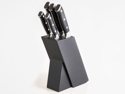 Lot De 5 Couteaux Dans Un Bloc Ikeda Noir