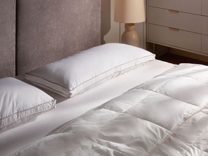 Oreiller à 3 Compartiments Etna Haut De Plumes De Canard 40 X 80 Cm Blanc