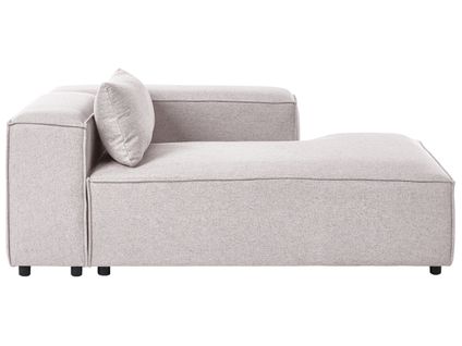 Chaise Longue Côté Gauche Brande Tissu Marron Clair