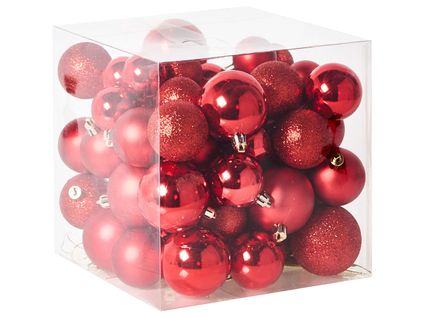 Lot De 60 Boules Tyin Rouge