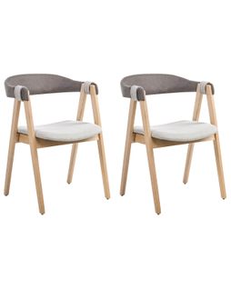 Lot De 2 Chaises De Salle à Manger Day Marron Clair/taupe