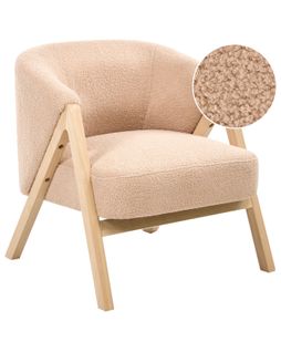 Fauteuil Skei Bouclé Beige