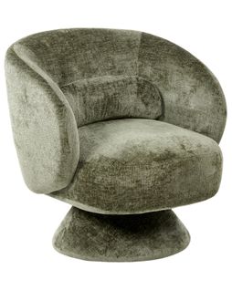 Fauteuil Pivotant Lieksa Tissu Chenille Vert