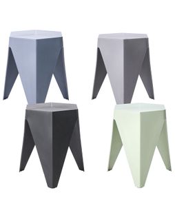 Lot De 4 Tabourets De Jardin Karavos Multicolore