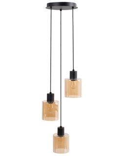 Lampes Suspension à 3 Lumières Kitare Verre Beige