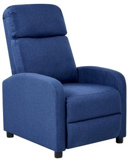 Fauteuil Inclinable Eminence Lin Synthétique Bleu Marine