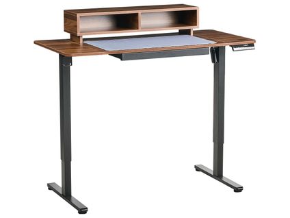 Bureau Réglable En Hauteur Électriquement Lucama Marron/noir 120 Cm 60 Cm Avec Port USB