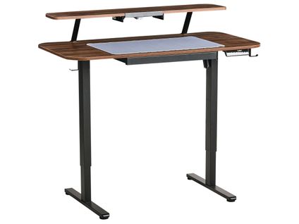 Bureau Réglable En Hauteur Électriquement Wilbanks Marron/noir 120 Cm 60 Cm Avec Port USB
