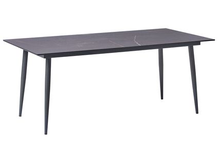 Table De Salle à Manger De Jardin Tolentino 180 Cm 90 Cm Effet Marbre Marbre Gris