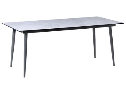 Table De Salle à Manger De Jardin Tolentino 180 Cm 90 Cm Effet Pierre Gris Clair
