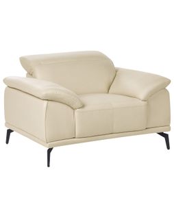 Fauteuil Vejen Cuir Pu Beige