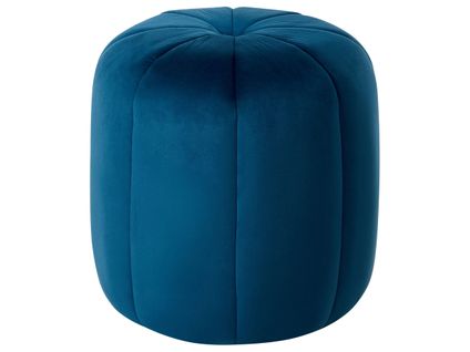 Pouf Selby Velours Bleu