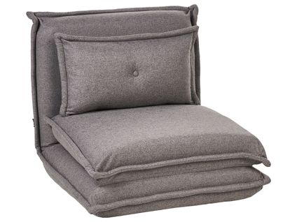 Fauteuil Convertible Dellen Tissu Gris Foncé