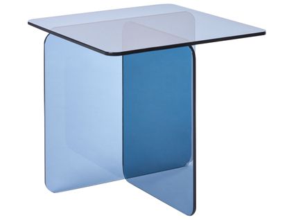 Table D'appoint Amisk Verre De Sécurité Bleu