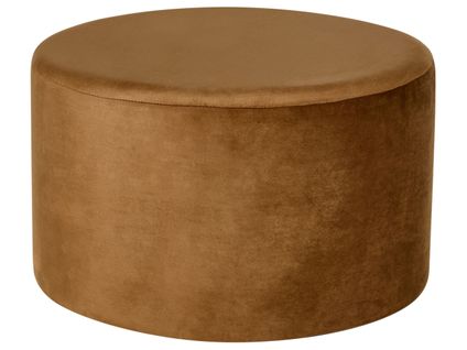 Pouf Millen Velours Marron Doré